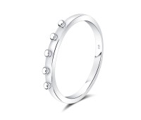 Cute Minimalist Designed Silver Ring NSR-4131